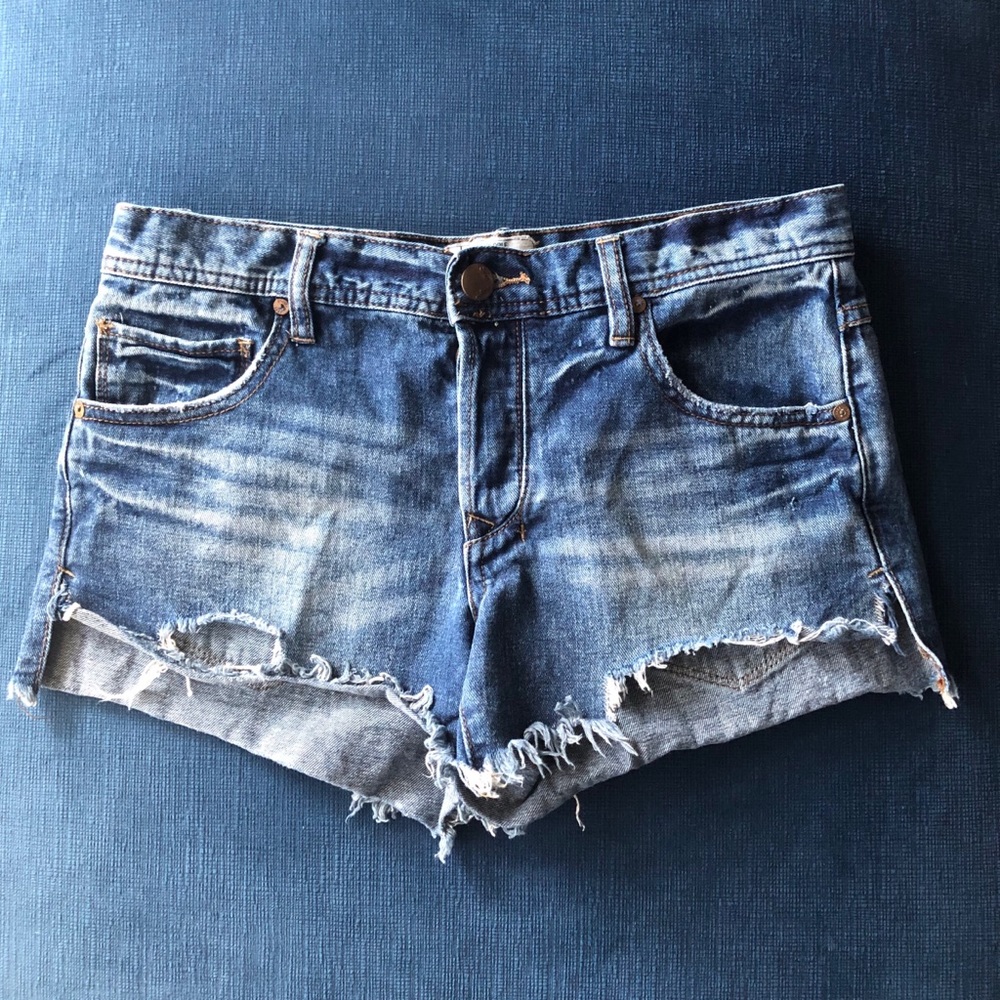 Free People Cut-off Denim Jean Shorts -  Size 4
